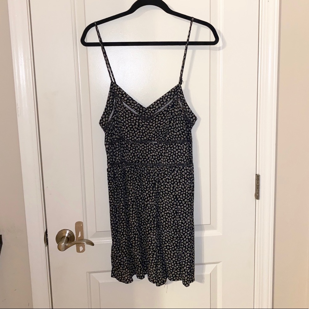 Black floral romper